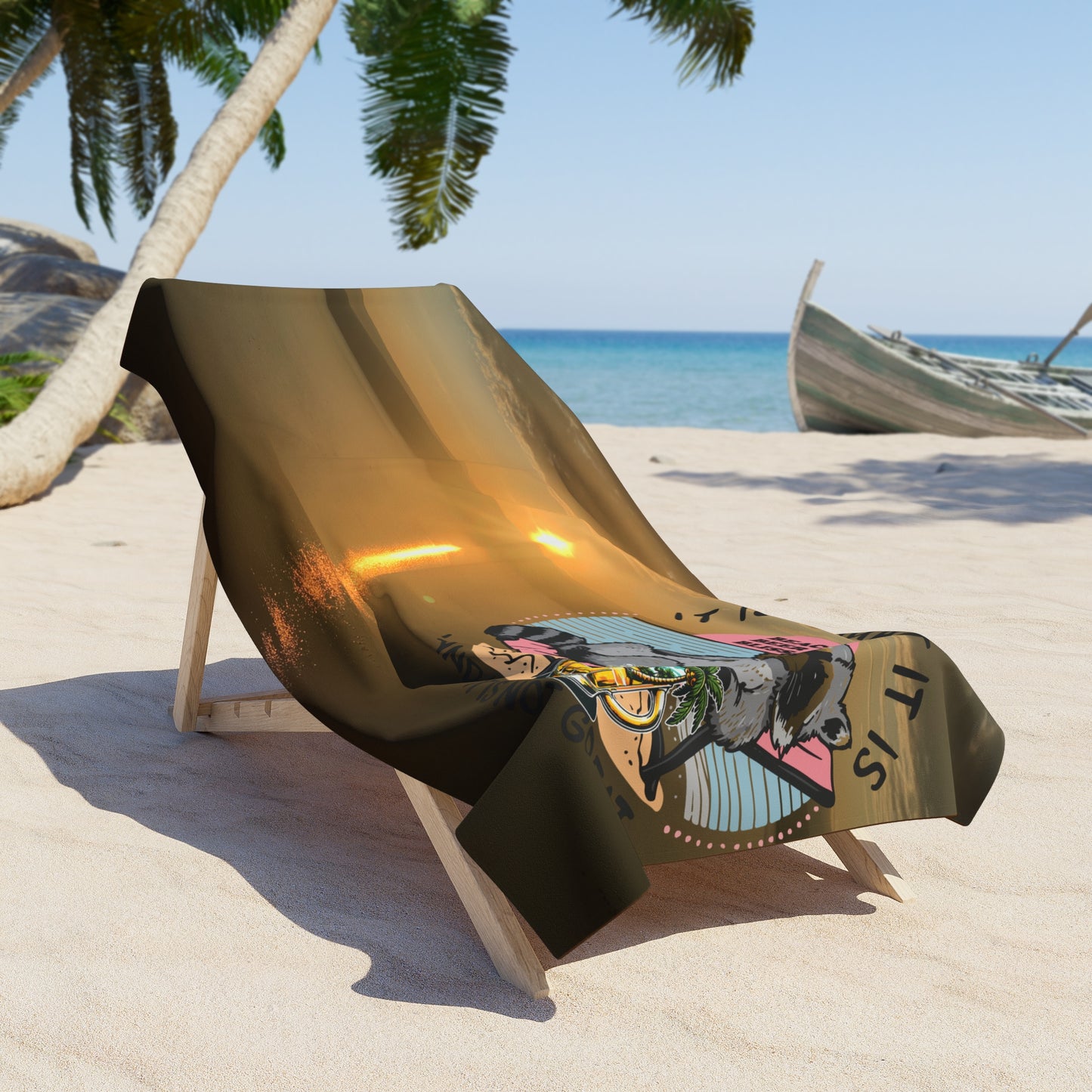 Beach Towel Eco-Friendly Customizable with Nature Photos - Vegan-Friendly