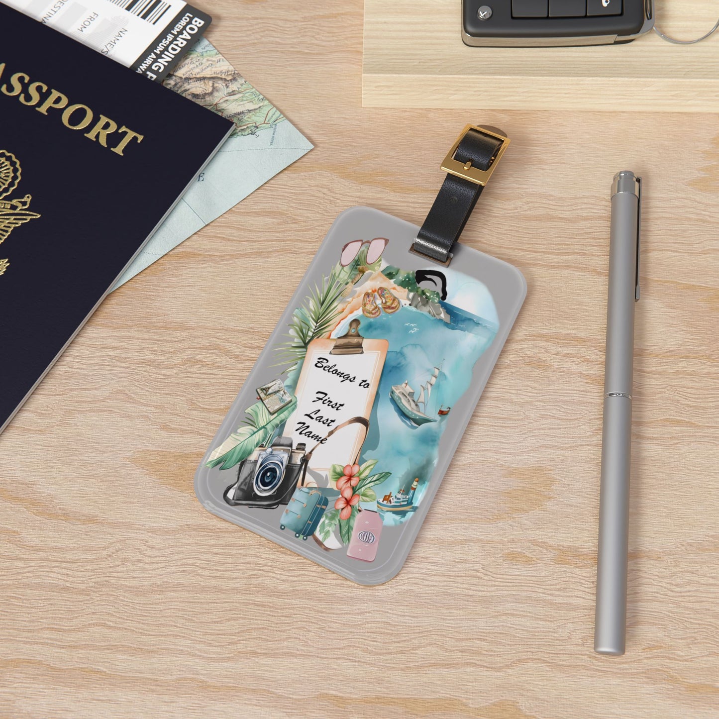 Tropical Luggage Tag