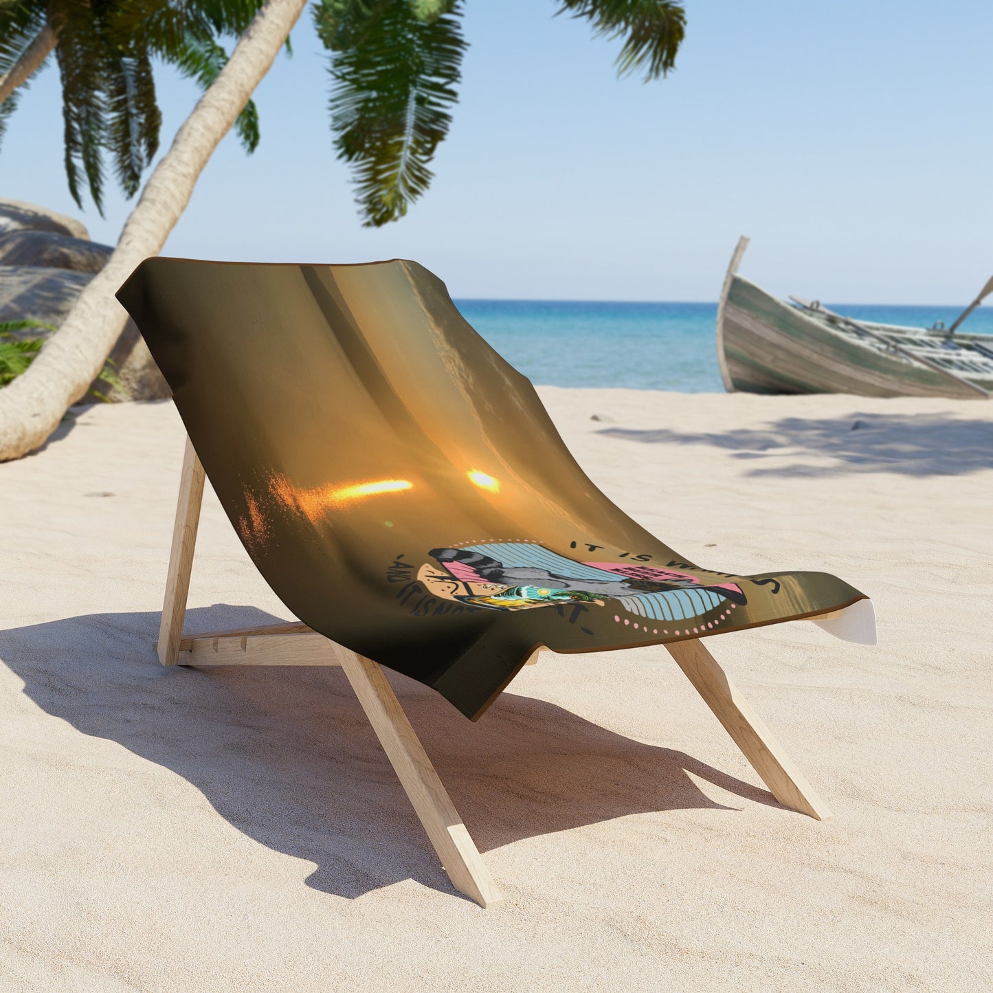 Beach Towel Eco-Friendly Customizable with Nature Photos - Vegan-Friendly