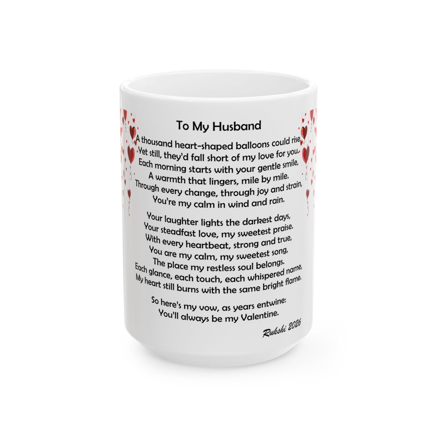 To My Husband – A Romantic Valentine Mug