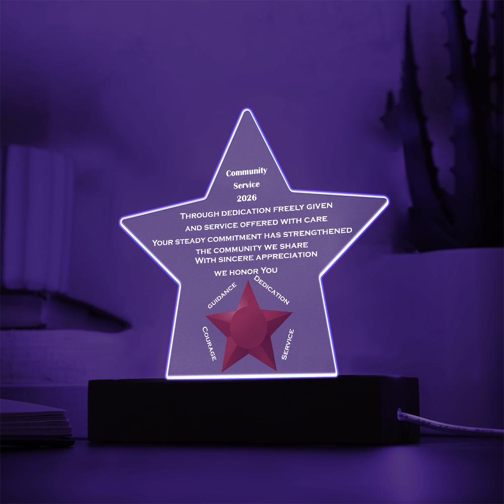 Honoring Community Service- Personalized