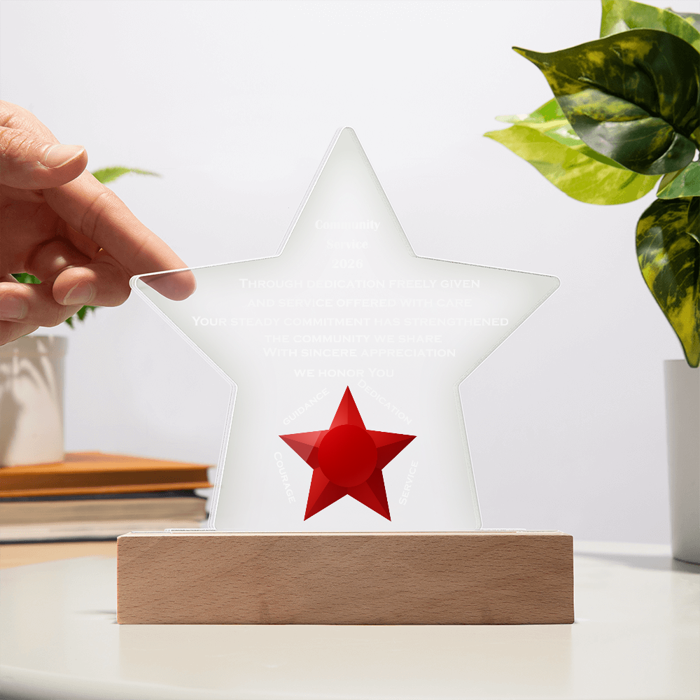 Honoring Community Service- Personalized