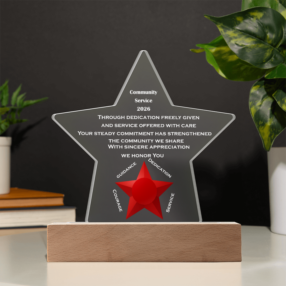 Honoring Community Service- Personalized