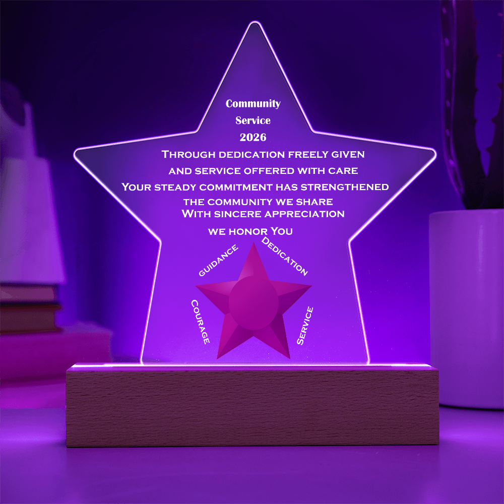 Honoring Community Service- Personalized