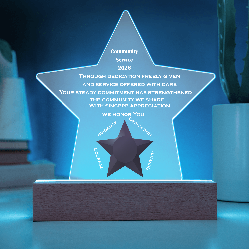 Honoring Community Service- Personalized