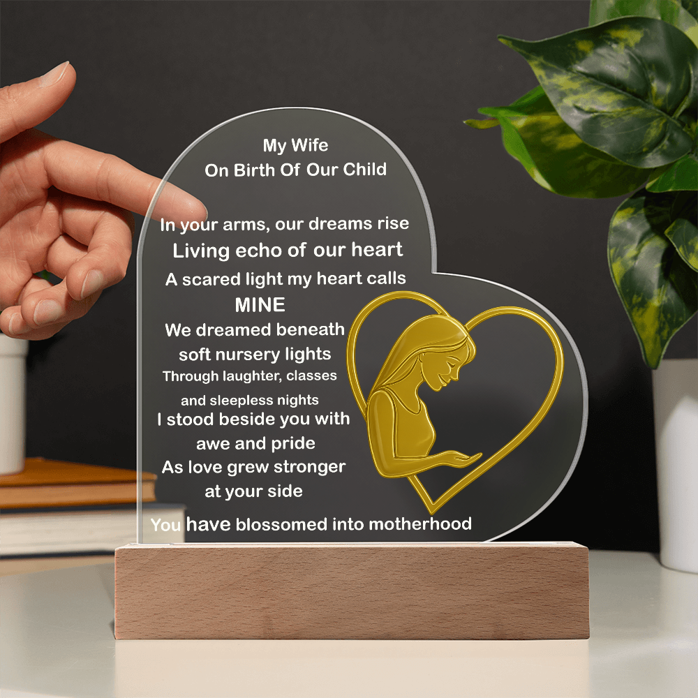 Husband appreciating wife after baby is born
