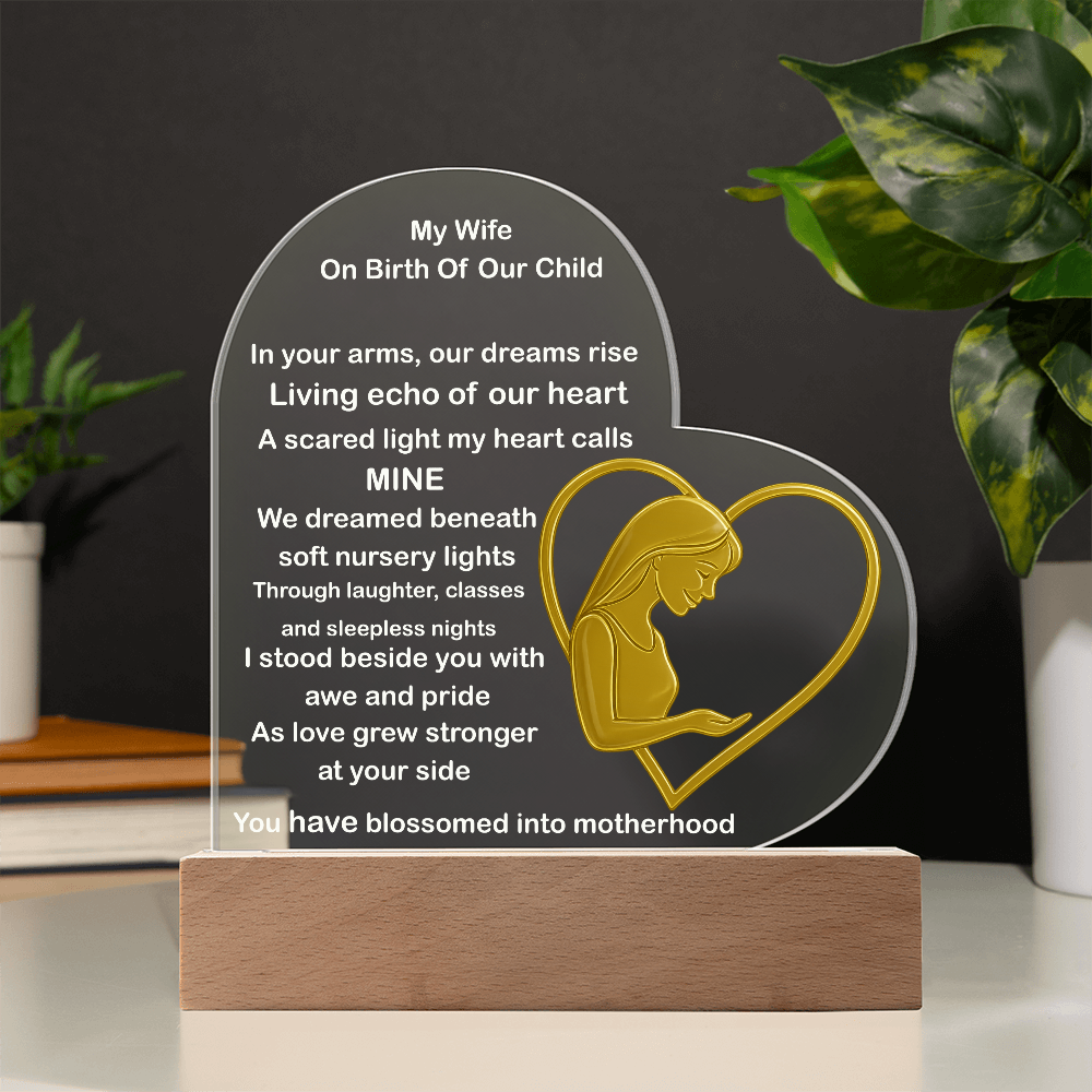 Husband appreciating wife after baby is born